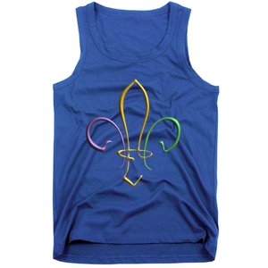 Mardi Gras Gold Purple Green Fleur De Lis Gift Tank Top