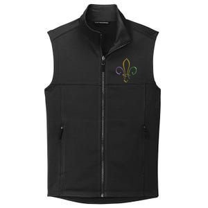 Mardi Gras Gold Purple Green Fleur De Lis Gift Collective Smooth Fleece Vest