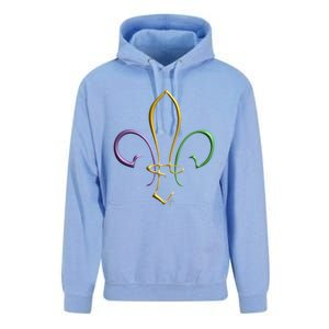 Mardi Gras Gold Purple Green Fleur De Lis Gift Unisex Surf Hoodie