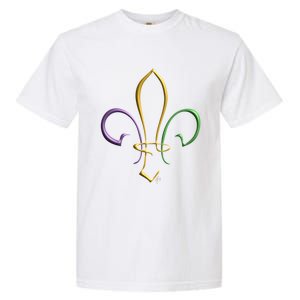 Mardi Gras Gold Purple Green Fleur De Lis Gift Garment-Dyed Heavyweight T-Shirt