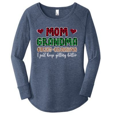 Mom Grandma Great Grandma I Just Keep Getting Better Gift Women's Perfect Tri Tunic Long Sleeve Shirt