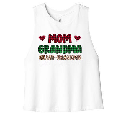 Mom Grandma Great Grandma I Just Keep Getting Better Gift Women's Racerback Cropped Tank