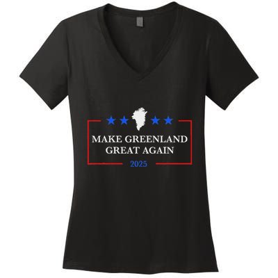 Make Greenland Great Again Act Usa 51st Women's V-Neck T-Shirt