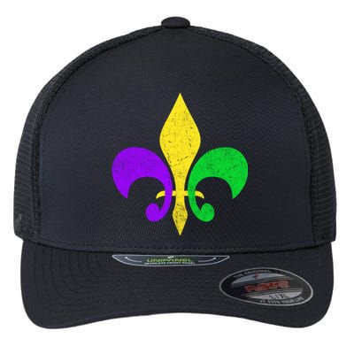 Mardi Gras Gift Fleur De Lis Mardi Gras Cool Gift Flexfit Unipanel Trucker Cap