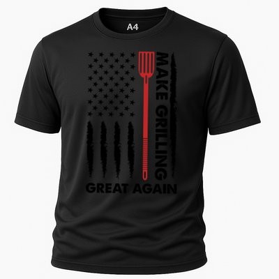 Make Grilling Great Again Funny Bbq Pitmaster American Flag Gift Performance Shirt
