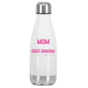 Mom Grandma Great Grandma I Just Keep Getting Better Mother Stainless Steel Insulated Water Bottle