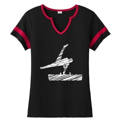 Motif Gymnastics Gymnast Gymnastics Fan Ladies Halftime Notch Neck Tee