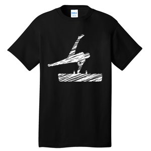 Motif Gymnastics Gymnast Gymnastics Fan Tall T-Shirt