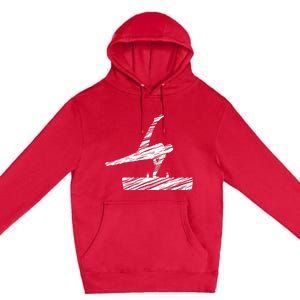 Motif Gymnastics Gymnast Gymnastics Fan Premium Pullover Hoodie