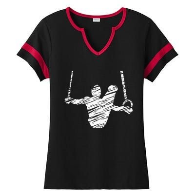 Motif Gymnastics Gymnast Gymnastics Fan Ladies Halftime Notch Neck Tee