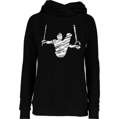 Motif Gymnastics Gymnast Gymnastics Fan Womens Funnel Neck Pullover Hood