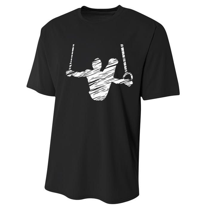 Motif Gymnastics Gymnast Gymnastics Fan Performance Sprint T-Shirt