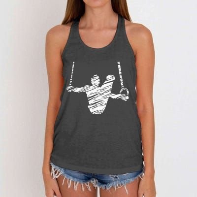 Motif Gymnastics Gymnast Gymnastics Fan Women's Knotted Racerback Tank