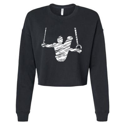 Motif Gymnastics Gymnast Gymnastics Fan Cropped Pullover Crew