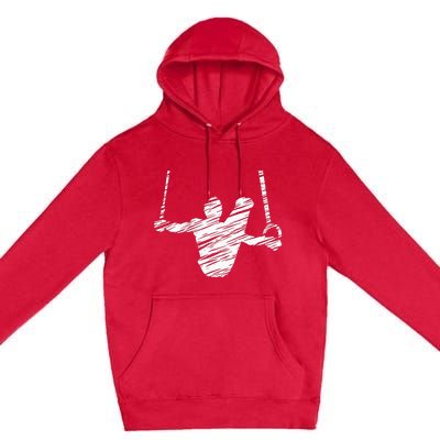 Motif Gymnastics Gymnast Gymnastics Fan Premium Pullover Hoodie