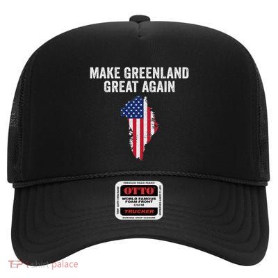Make Greenland Great Again Trump High Crown Mesh Back Trucker Hat