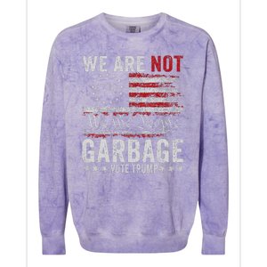 Make Garbage Great Again Garbage For Trump 2024 Colorblast Crewneck Sweatshirt