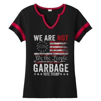 Make Garbage Great Again Garbage For Trump 2024 Ladies Halftime Notch Neck Tee