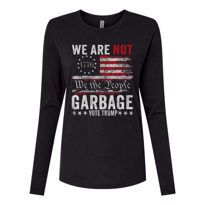 Make Garbage Great Again Garbage For Trump 2024 Womens Cotton Relaxed Long Sleeve T-Shirt