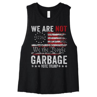 Make Garbage Great Again Garbage For Trump 2024 Women's Racerback Cropped Tank