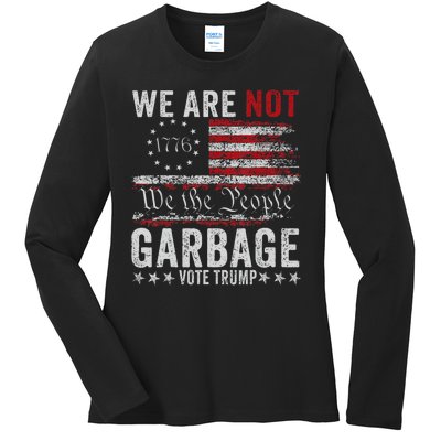 Make Garbage Great Again Garbage For Trump 2024 Ladies Long Sleeve Shirt