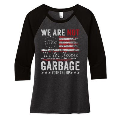 Make Garbage Great Again Garbage For Trump 2024 Women's Tri-Blend 3/4-Sleeve Raglan Shirt