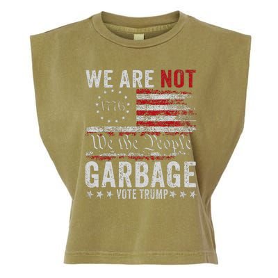 Make Garbage Great Again Garbage For Trump 2024 Garment-Dyed Women's Muscle Tee