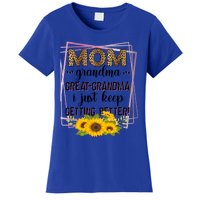 Mom Grandma Greatfunny Giftgrandma I Just Keep Getting Better Leopard Gift Women's T-Shirt