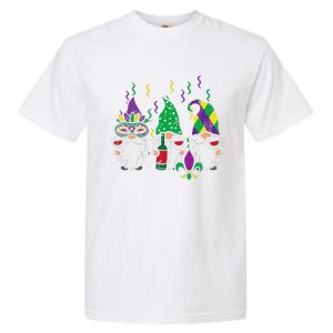 Mardi Gras Gnomes Funny Gnomies Squad Garment-Dyed Heavyweight T-Shirt