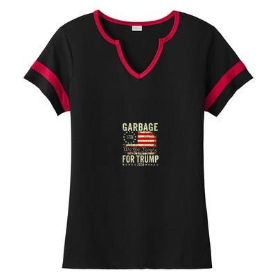 Make Garbage Great Again Garbage For Trump 2024 Ladies Halftime Notch Neck Tee