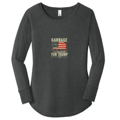 Make Garbage Great Again Garbage For Trump 2024 Women's Perfect Tri Tunic Long Sleeve Shirt