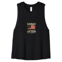 Make Garbage Great Again Garbage For Trump 2024 Women's Racerback Cropped Tank