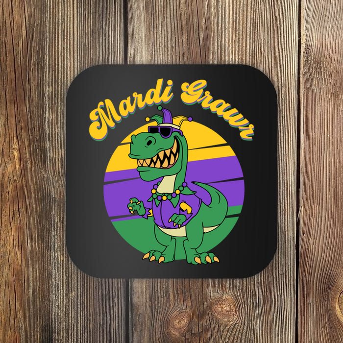 Mardi Gras Grawr T Rex Dinosaur Mardi Gras Coaster