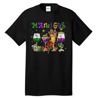 Mardi Gras Glass Of Wine Drinking Team Wine Festival Parade Tall T-Shirt