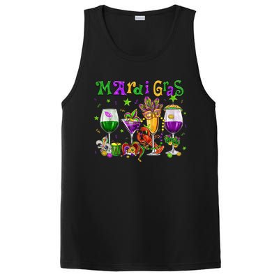 Mardi Gras Glass Of Wine Drinking Team Wine Festival Parade PosiCharge Competitor Tank