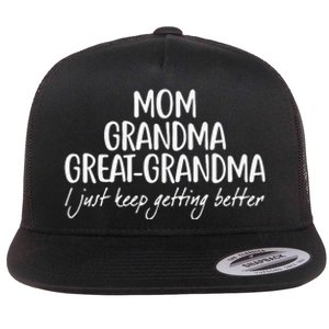 Mom Grandma Great Grandma Flat Bill Trucker Hat