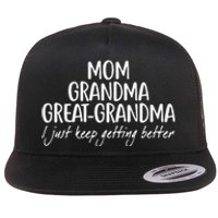 Mom Grandma Great Grandma Flat Bill Trucker Hat