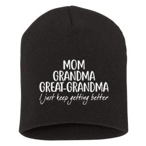 Mom Grandma Great Grandma Short Acrylic Beanie