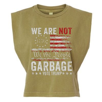 Make Garbage Great Again Garbage For Trump 2024 Garment-Dyed Women's Muscle Tee