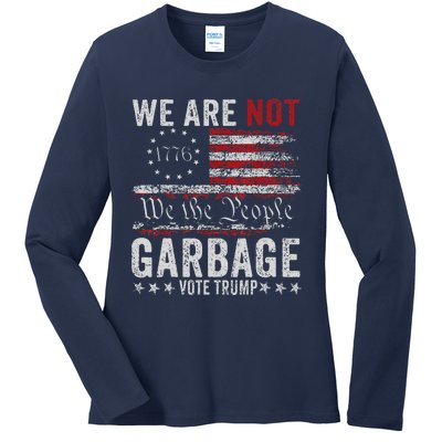 Make Garbage Great Again Garbage For Trump 2024 Ladies Long Sleeve Shirt