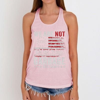 Make Garbage Great Again Garbage For Trump 2024 Women's Knotted Racerback Tank