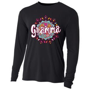 Mandala Gramma  Grandma Christmas Birthday Mothers Day Cooling Performance Long Sleeve Crew