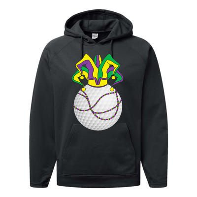 Mardi Gras Golf Jester Hat Funny Festival Party Performance Fleece Hoodie