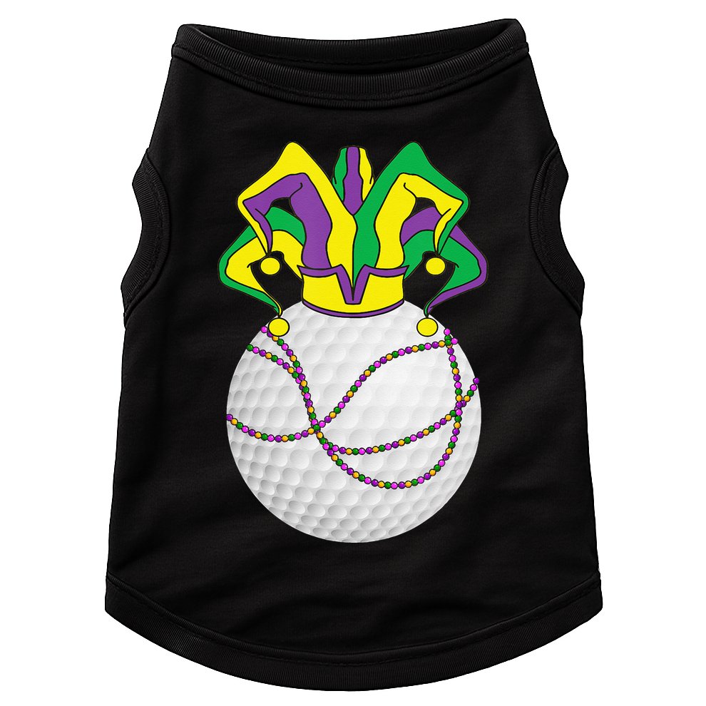 Mardi Gras Golf Jester Hat Funny Festival Party Doggie Tank