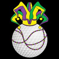 Mardi Gras Golf Jester Hat Funny Festival Party Cooling Performance Crew T-Shirt