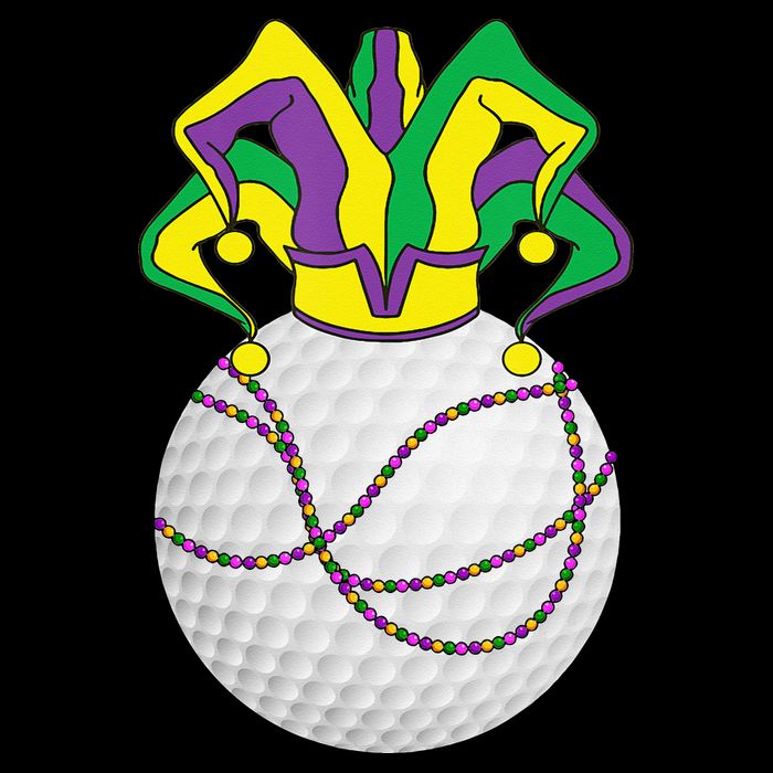 Mardi Gras Golf Jester Hat Funny Festival Party Cooling Performance Crew T-Shirt