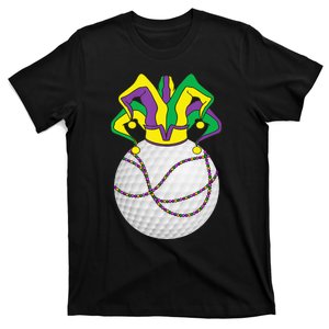 Mardi Gras Golf Jester Hat Funny Festival Party T-Shirt