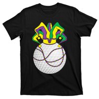 Mardi Gras Golf Jester Hat Funny Festival Party T-Shirt