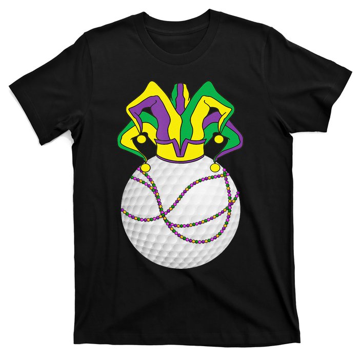 Mardi Gras Golf Jester Hat Funny Festival Party T-Shirt