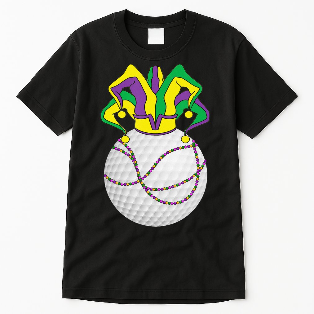 Mardi Gras Golf Jester Hat Funny Festival Party Tall T-Shirt